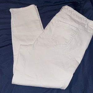 Plus size white jeans